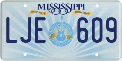 MS license plate LJE609