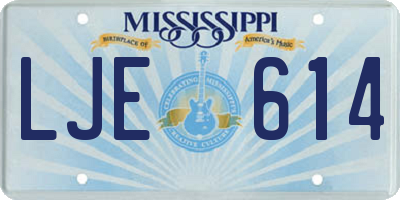 MS license plate LJE614