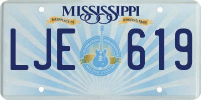 MS license plate LJE619