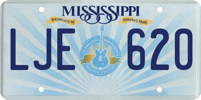 MS license plate LJE620