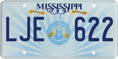 MS license plate LJE622