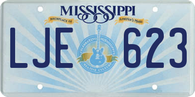MS license plate LJE623