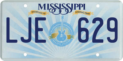 MS license plate LJE629