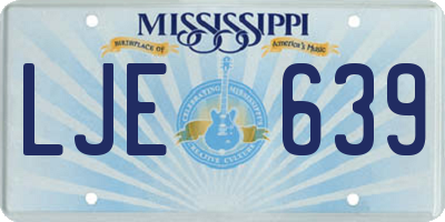 MS license plate LJE639