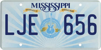 MS license plate LJE656