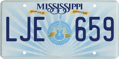 MS license plate LJE659