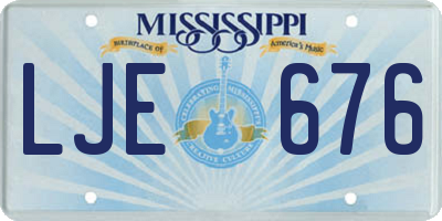 MS license plate LJE676
