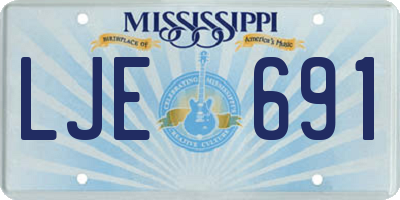 MS license plate LJE691