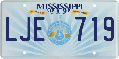 MS license plate LJE719