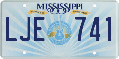 MS license plate LJE741