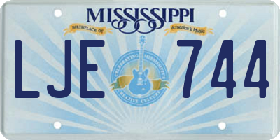 MS license plate LJE744