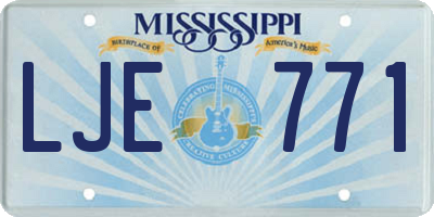 MS license plate LJE771