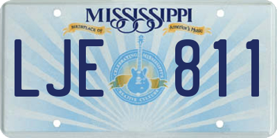 MS license plate LJE811