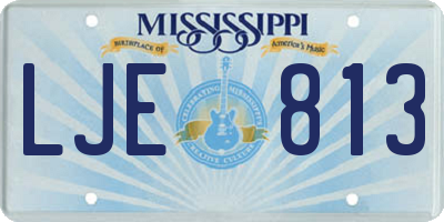 MS license plate LJE813
