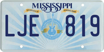 MS license plate LJE819