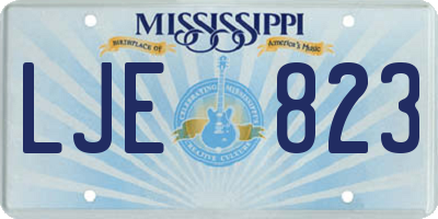 MS license plate LJE823