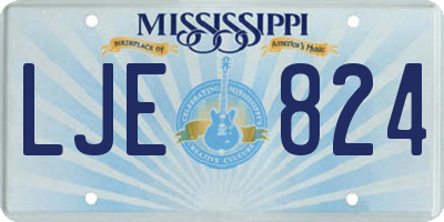 MS license plate LJE824