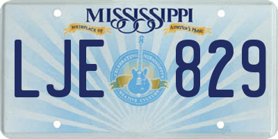 MS license plate LJE829