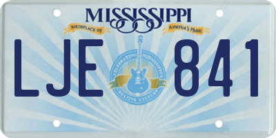 MS license plate LJE841