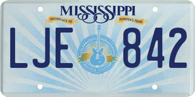 MS license plate LJE842