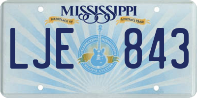 MS license plate LJE843
