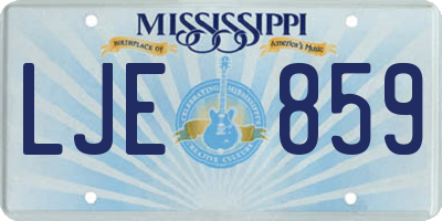 MS license plate LJE859