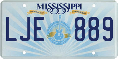 MS license plate LJE889