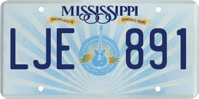 MS license plate LJE891