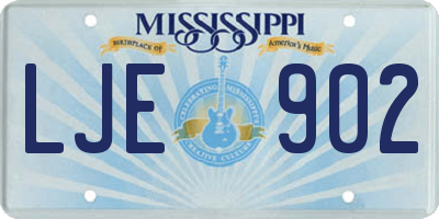 MS license plate LJE902