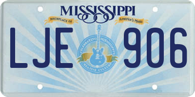 MS license plate LJE906