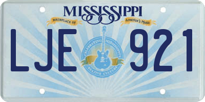 MS license plate LJE921