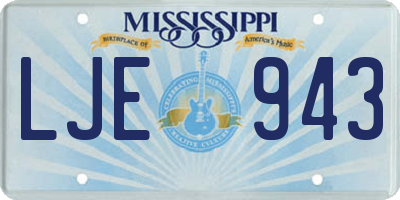 MS license plate LJE943