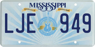 MS license plate LJE949