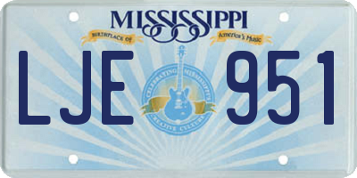 MS license plate LJE951