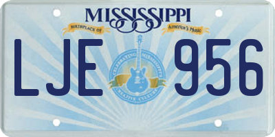 MS license plate LJE956