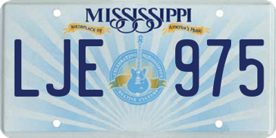 MS license plate LJE975