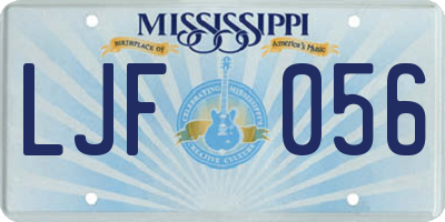 MS license plate LJF056
