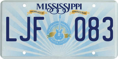 MS license plate LJF083