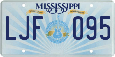 MS license plate LJF095
