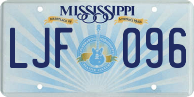 MS license plate LJF096