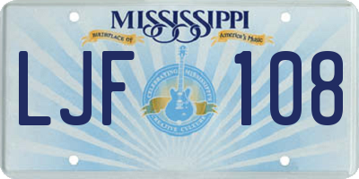 MS license plate LJF108