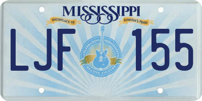 MS license plate LJF155