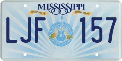 MS license plate LJF157