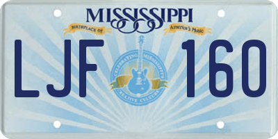 MS license plate LJF160