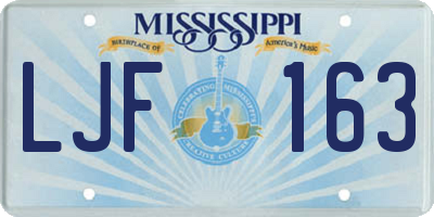 MS license plate LJF163