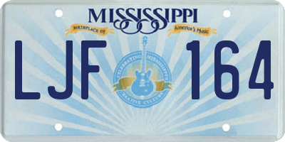 MS license plate LJF164