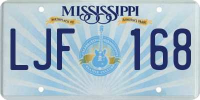 MS license plate LJF168