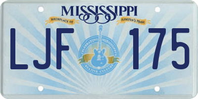 MS license plate LJF175