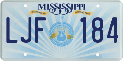 MS license plate LJF184