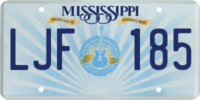 MS license plate LJF185